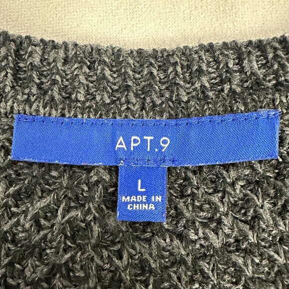 Apt. 9 Womens Chevron Knit Sweater Size Large Multicolor Long Sleeve - Picture 3 of 9